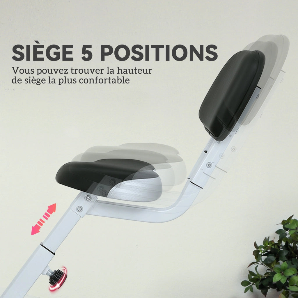 Bicicletta da camera pieghevole ¨C Minimal ¨C 8 livelli resistenza, sella regolabile, rosa
