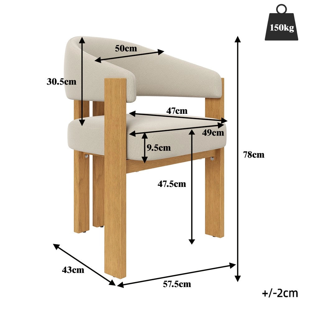 Set 4 Sedie da Pranzo ¨C Minimal ¨C Imbottite, Gambe Metallo Effetto Legno, per Sala Soggiorno Cucina