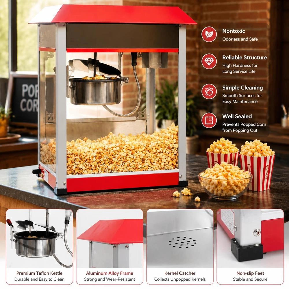 Popcorn Machine With Teflon Cooking Pot 1400 W
