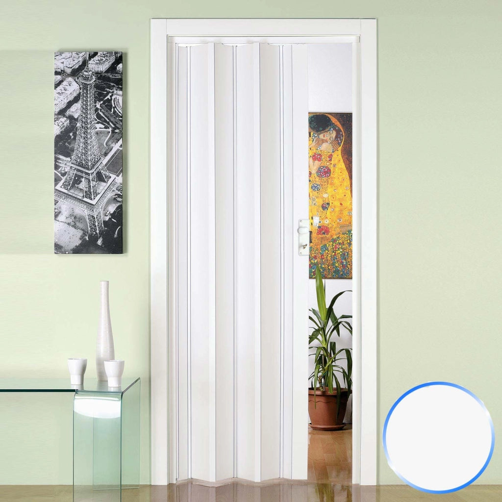 Porta a Soffietto da Interno in PVC Bianca 88 5x214 cm mod. Luciana