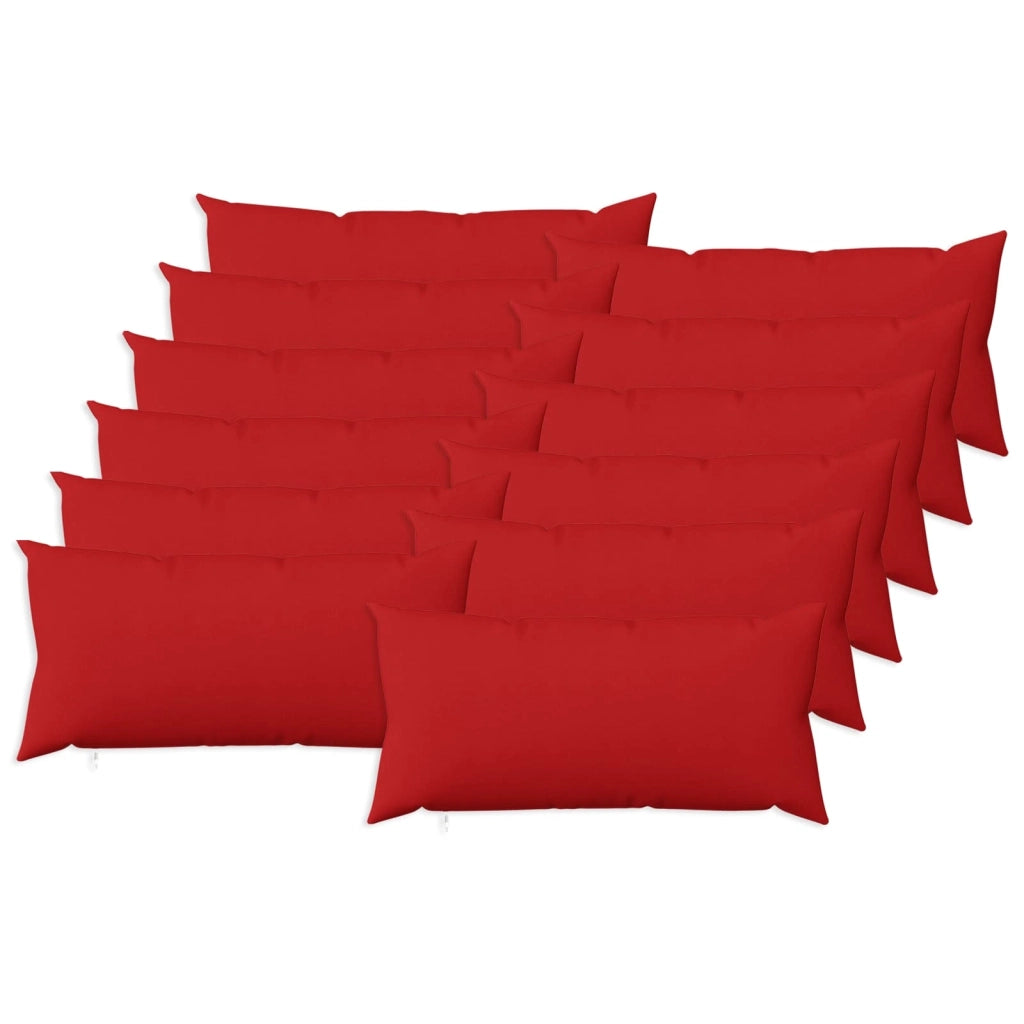 Federa 12 pz HEERLEN Rosso 40 x 80 cm Tessuto 909810