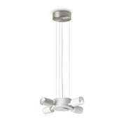 Lampada da Terra Set Collezione 4 Luci E27 Nickel Con Dimmer Ideal Lux