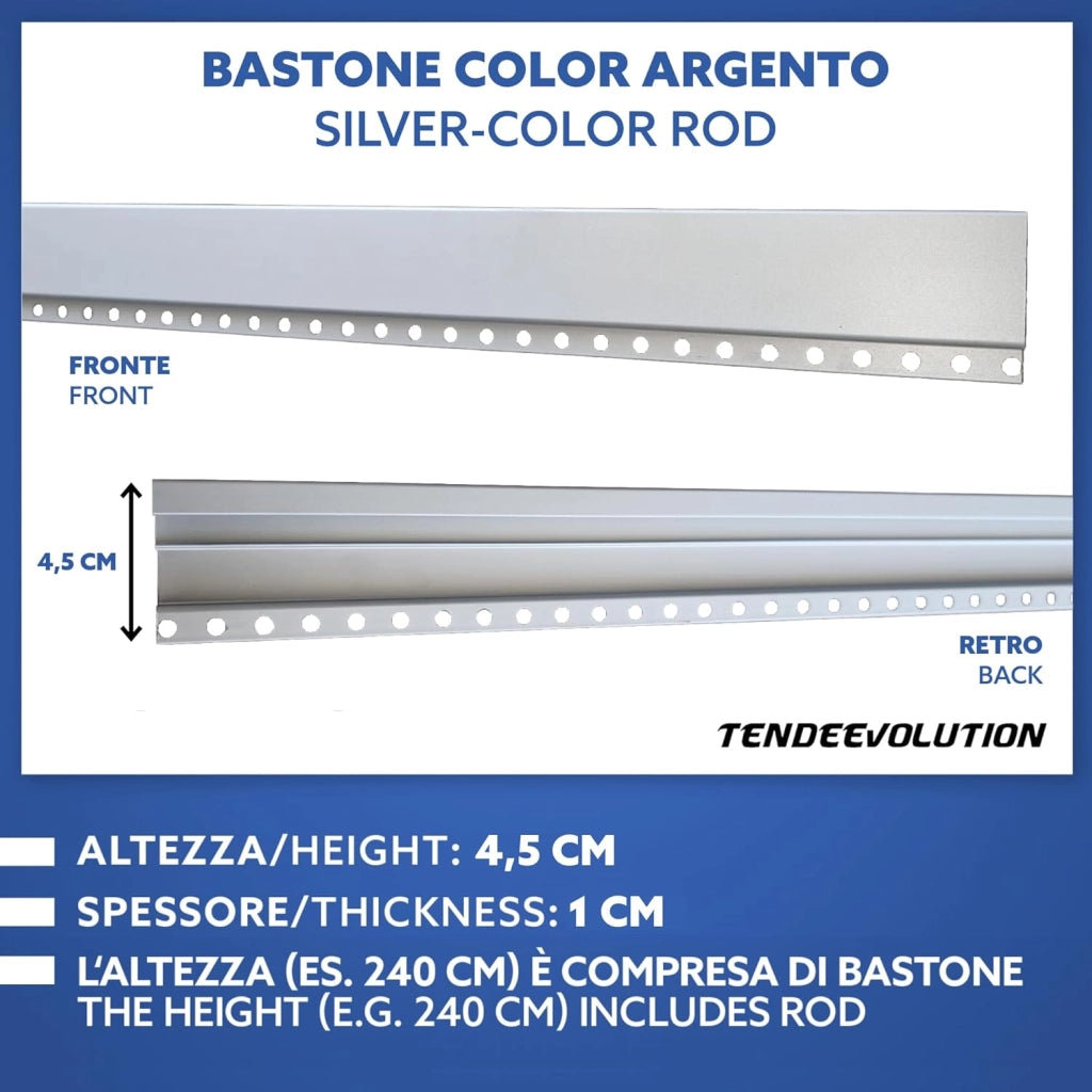 Tenda Catena Antimosche Alluminio Argento | Largh. 1,40m x Alt. 2,20m | Protezione Insetti, Porta, Esterno, Interno, Casa, Ufficio