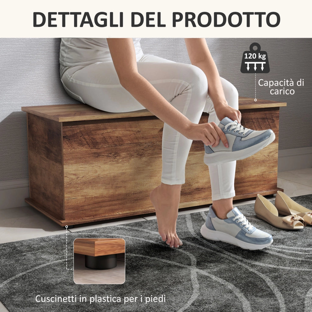 Panca Contenitore per Ingresso ¨C Minimal ¨C Legno Bianco 100x40x40cm