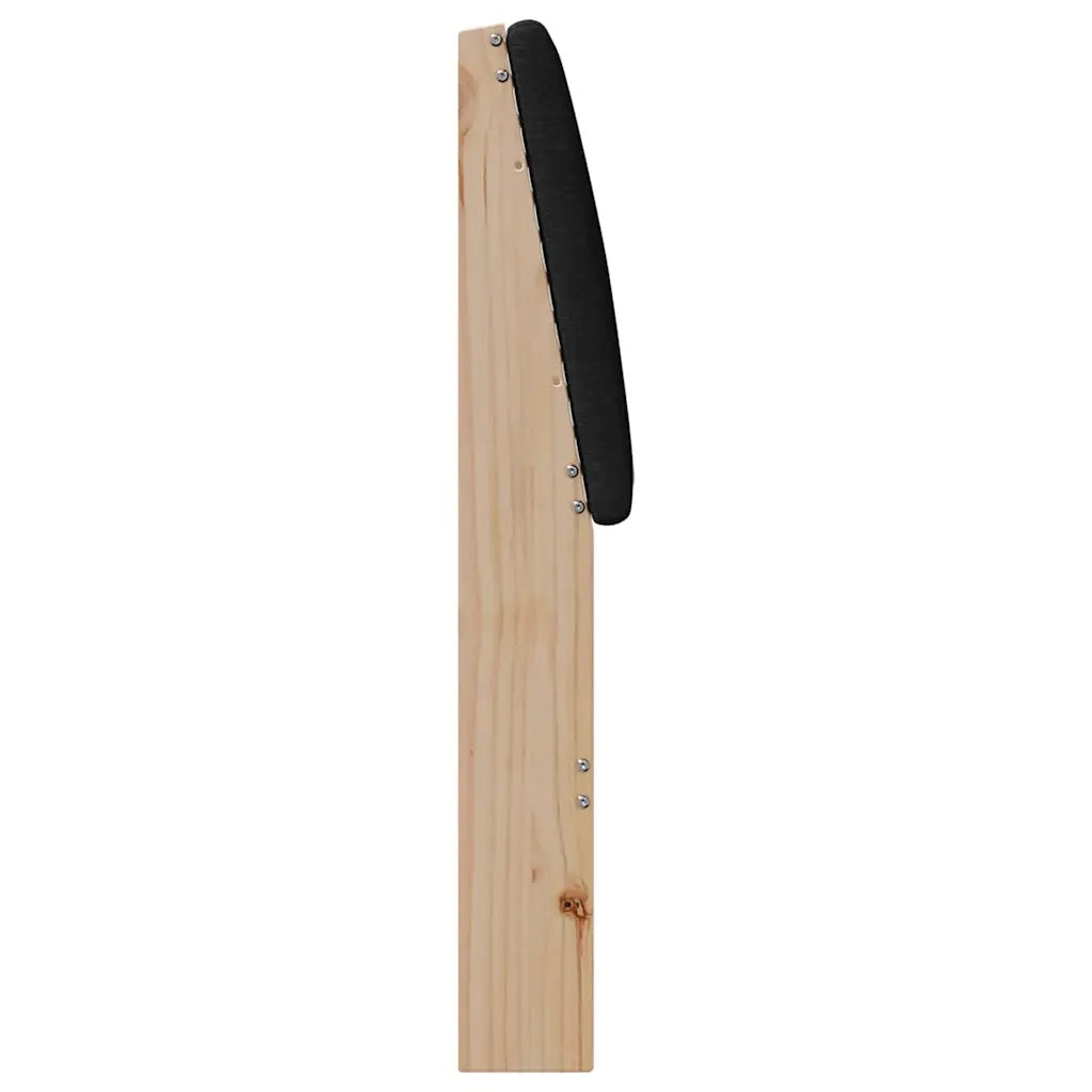 Testiera | Testata imbottita Nero 120 cm Pino massello