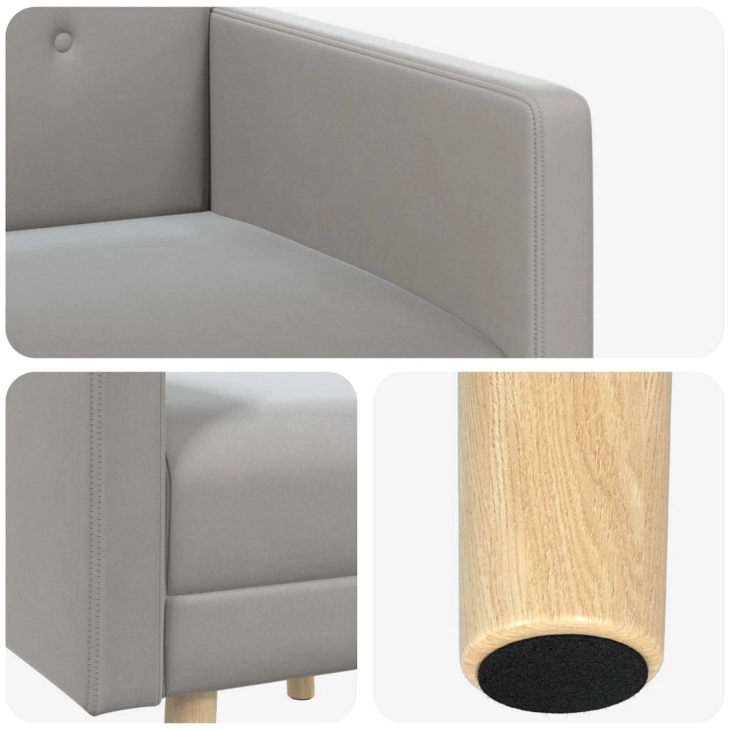 Poltrona decorativa Grigio Chiaro Velluto 42044795