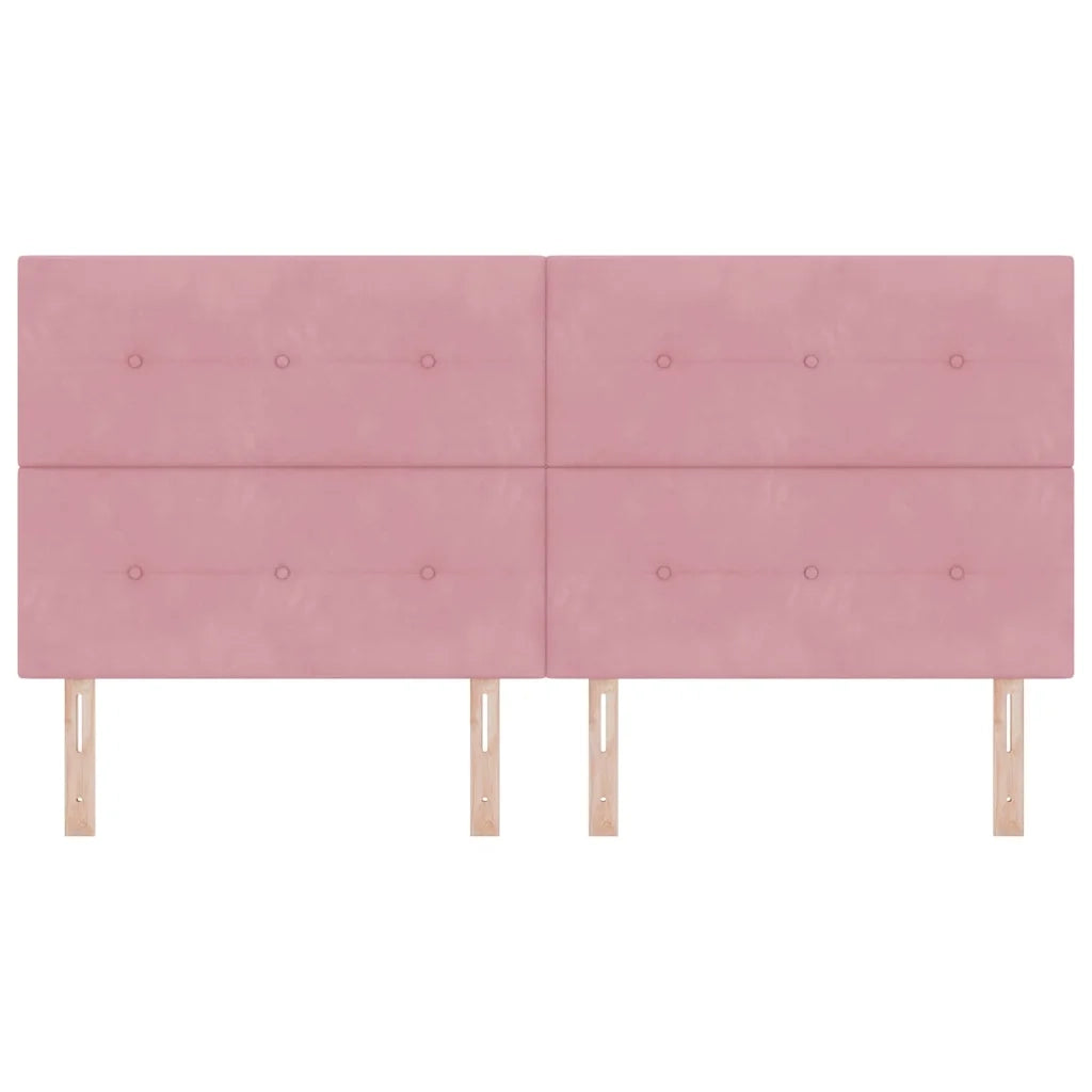 Testiera | Testata LED con strisce LED Rosa 200 cm Velluto