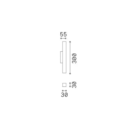 Applique Collezione LOOK LED 9W Luce Naturale 4000K Bianca Ideal Lux