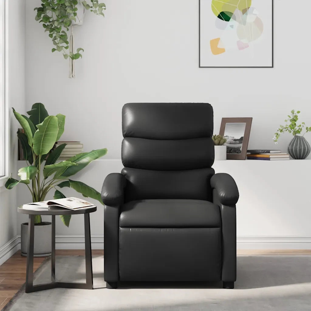 Fauteuil inclinable Noir Similicuir