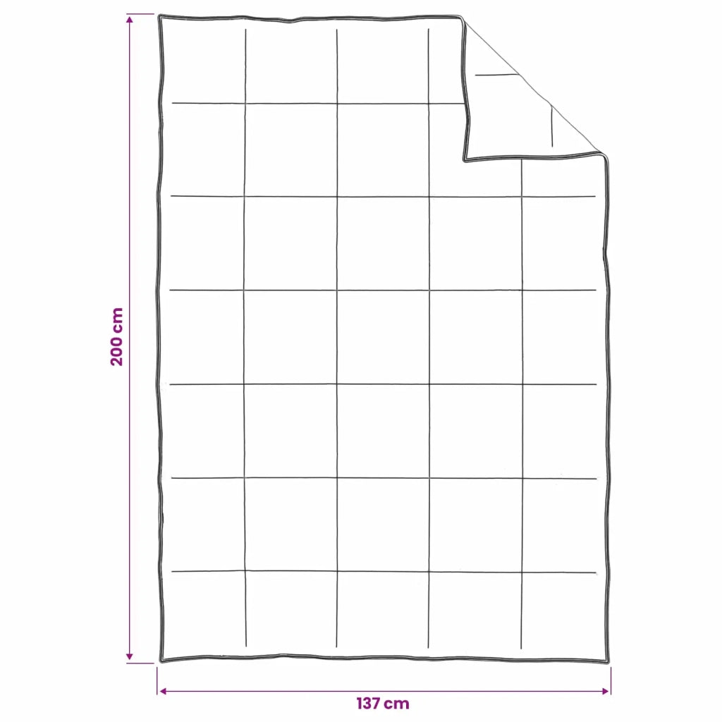 Set di Piumoni 2 pz 137 x 200 cm Tutte le stagioni Bambù Bianco 3438100