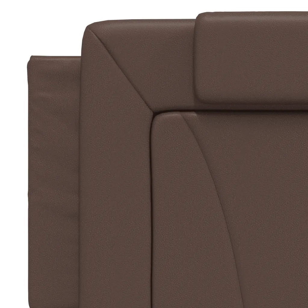 Letto Viana con Materasso Marrone 160x200cm in Similpelle 3208805