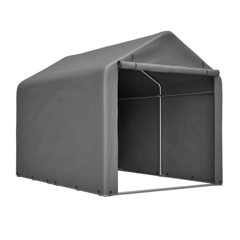 Garage per biciclette 160x220x165 cm con porta a rulli struttura impermeabile in PE ideale per riporre biciclette e attrezzi da giardino patio e esterni