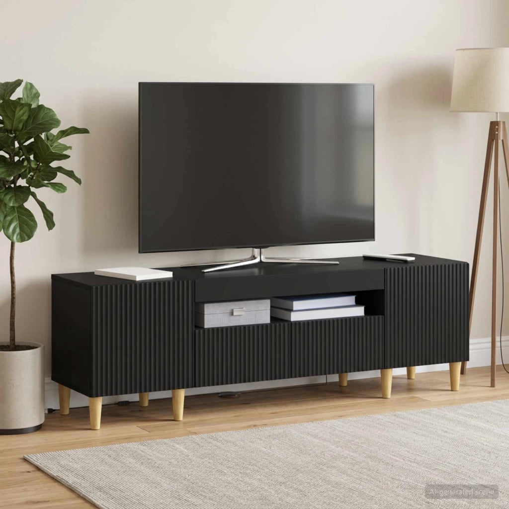 Mobile TV LED ARNHEM 153 x 35 x 43 cm Nero Legno ingegnerizzato 896686