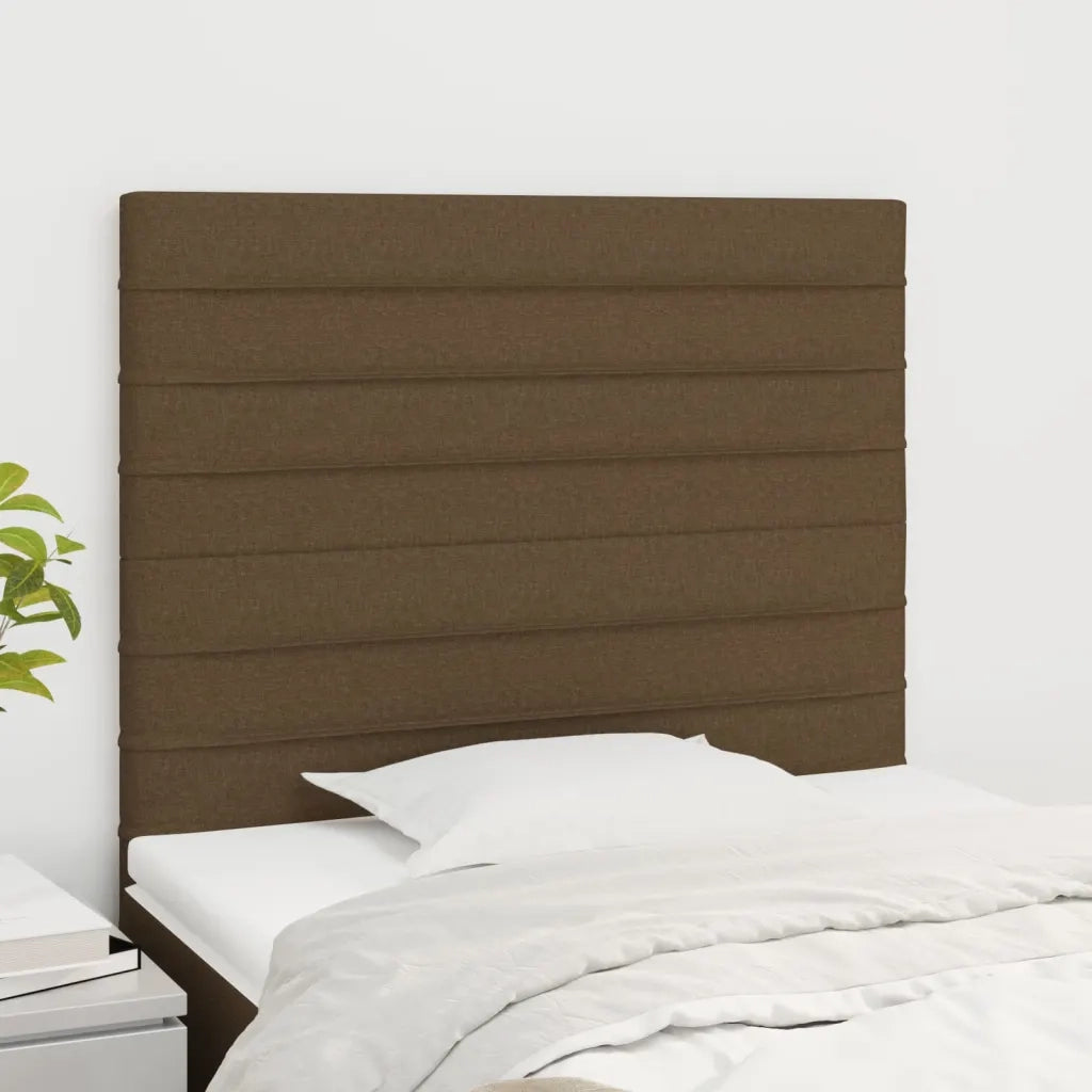 Testiera | Testata Marrone Scuro 80x5x118/128 cm Tessuto