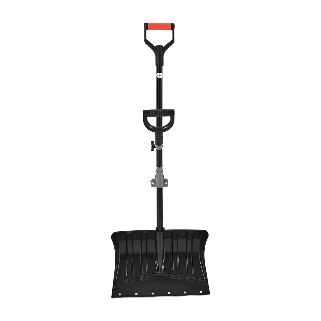 Pala da Neve 45,5 cm H458 in Plastica Nera con Manico in Acciaio a D Ergonomico Antiscivolo Leggera per Giardino Vialetto Casa