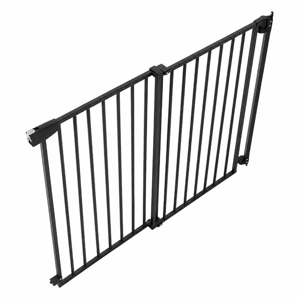 Cancelletto Sicurezza Bambini 778-1210mm Altezza 920mm Nero Senza Barra Inferiore Kit Montaggio Scale