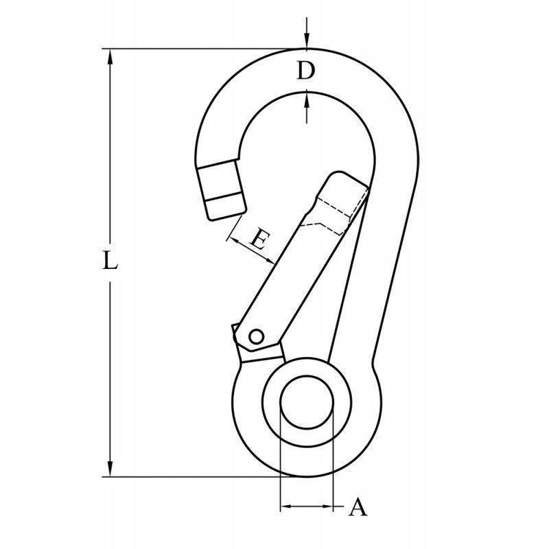 MOSCHET. INOX C/OCCHIO Ø MM.6X60