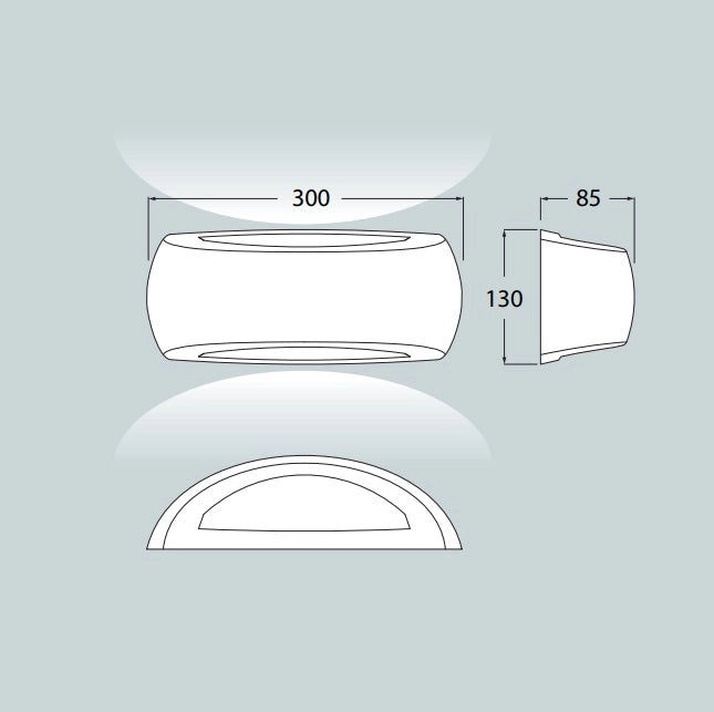Fumagalli Francy Plafoniera Led 8,5w CCT Lampada da parete Bianco Opale E27 IP66