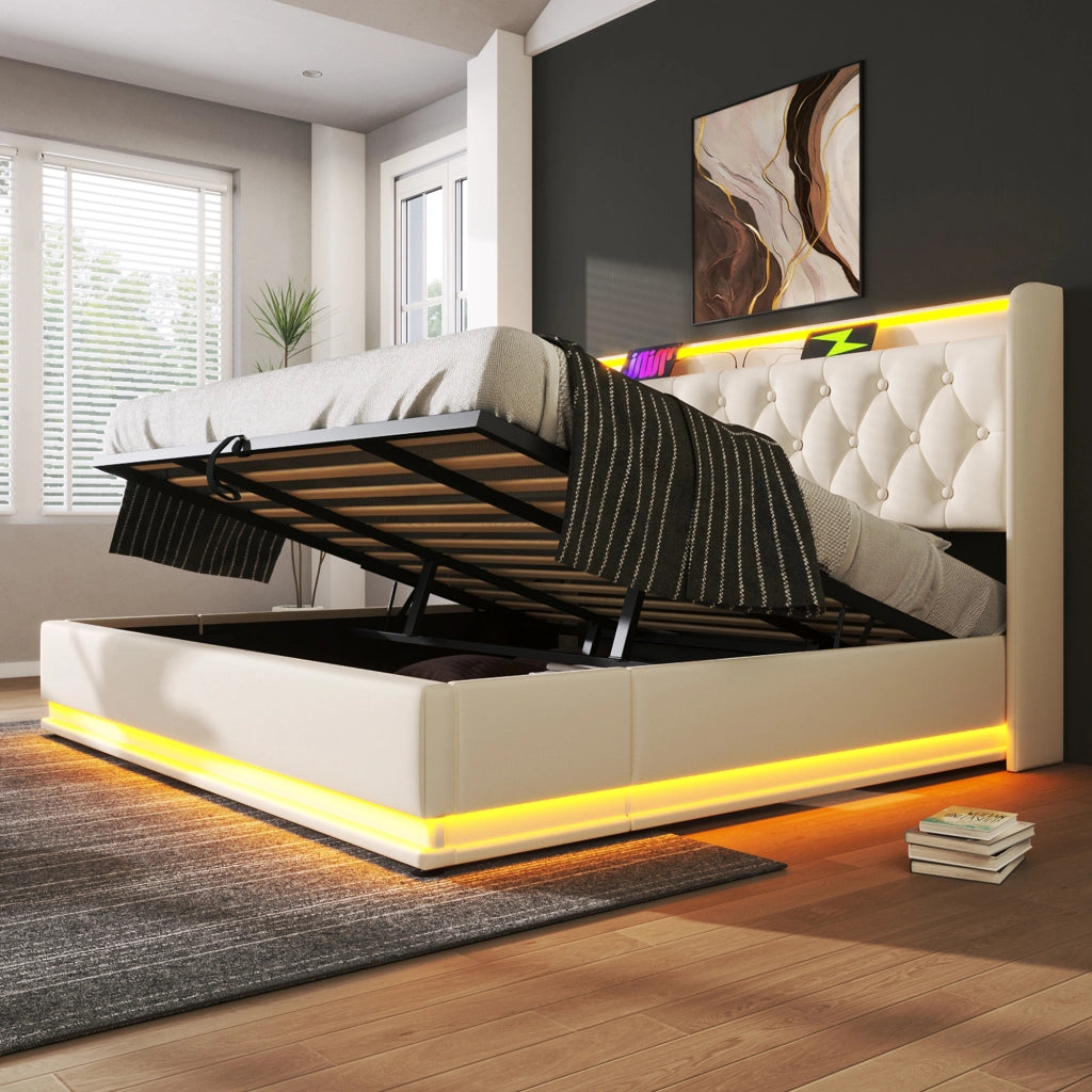 Letto matrimoniale contenitore 180x200 cm bianco