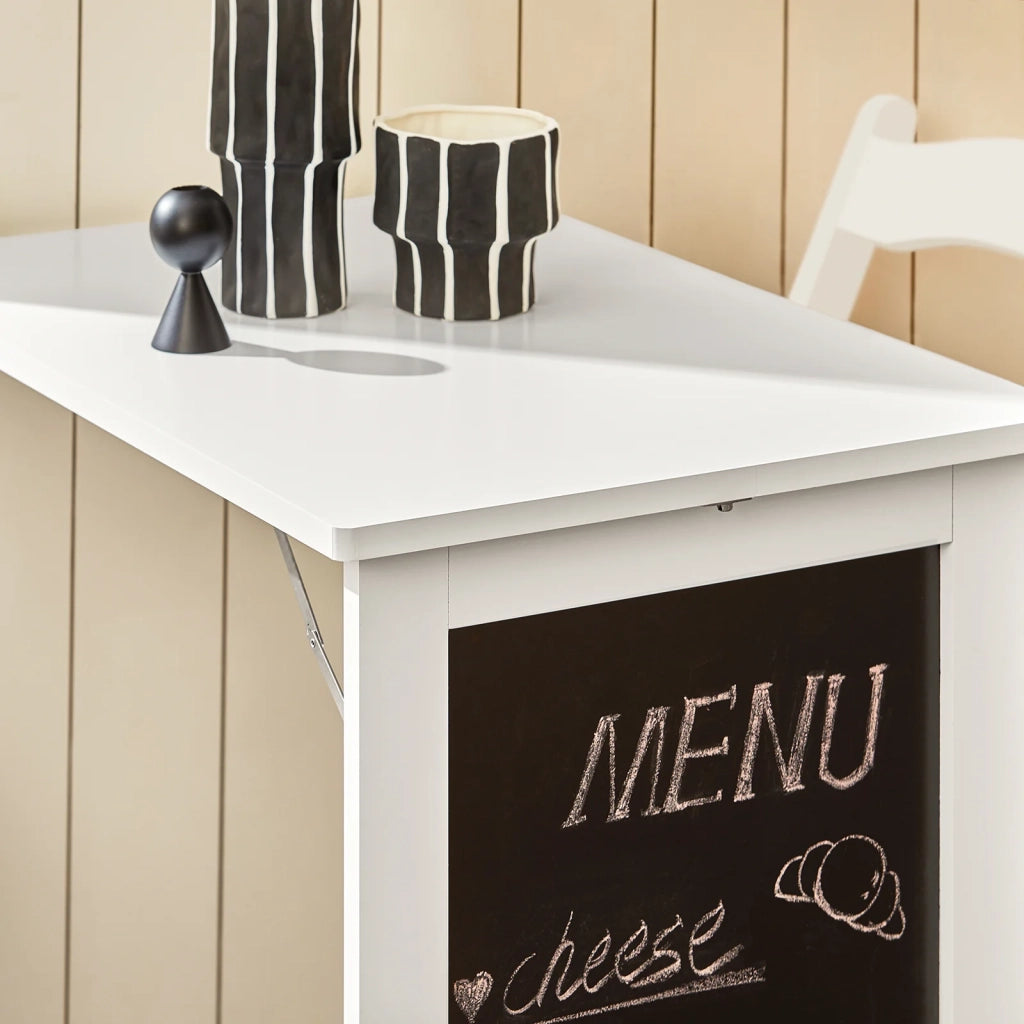 Tavolo A Muro Tavolo Pieghevole Tavolo Cucina Con Lavagna colore bianco FWT20-W