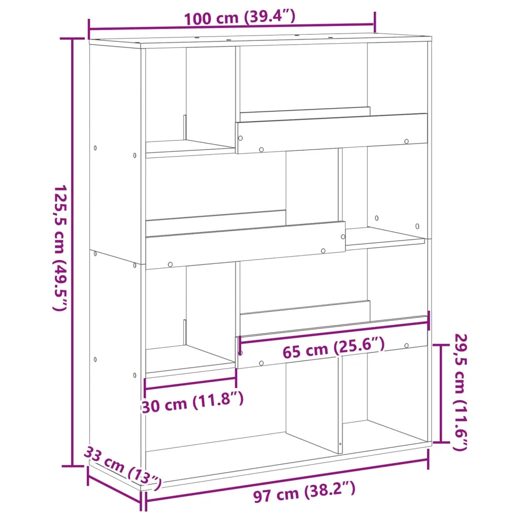 Libreria Bianca 100x33x125,5 cm in Truciolato 3309330