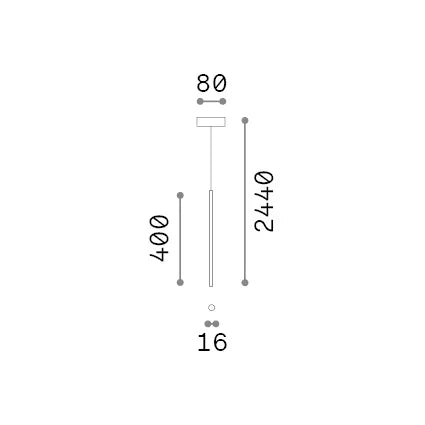 Lampada A Sospensione LOOK Luce LED 3.5W Luce Calda Nero Ideal Lux