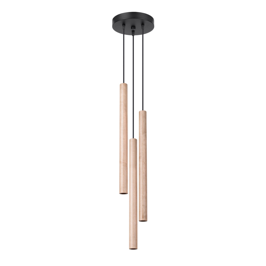 Lampada da soffitto in legno a 3 luci PASTELO Peach Puff, design moderno e minimalista