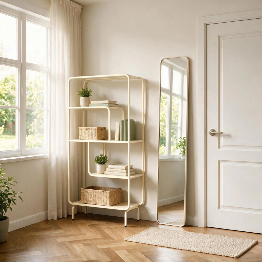 Console design in metallo bianco CAPUCINE