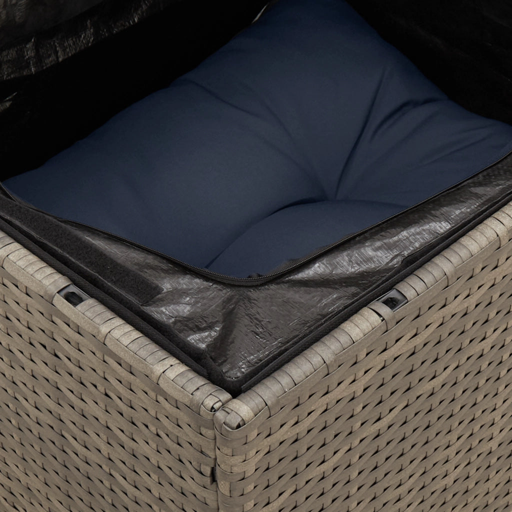 Divano da Giardino con Cuscini 2 Posti Grigio in Polyrattan 366164