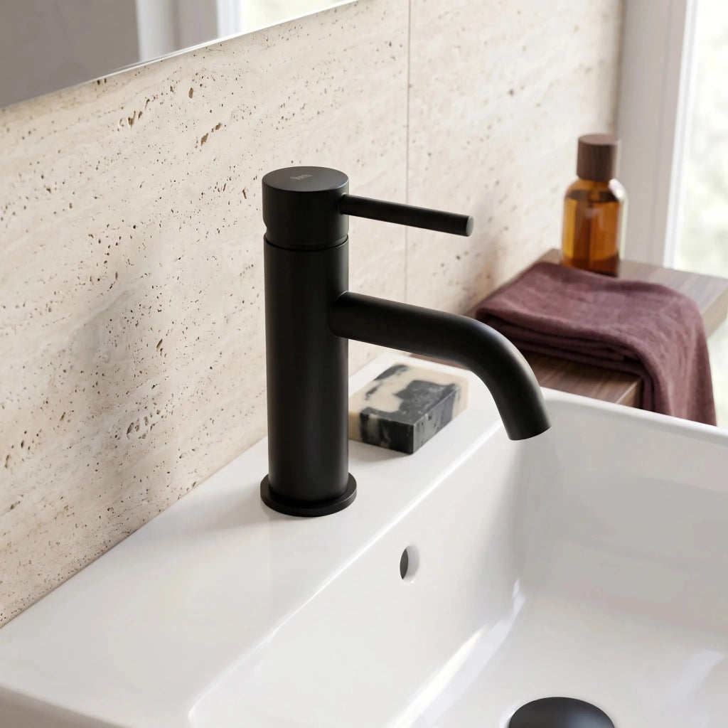 Miscelatore Lavabo Con Doccetta Bidet Rea Lungo Black