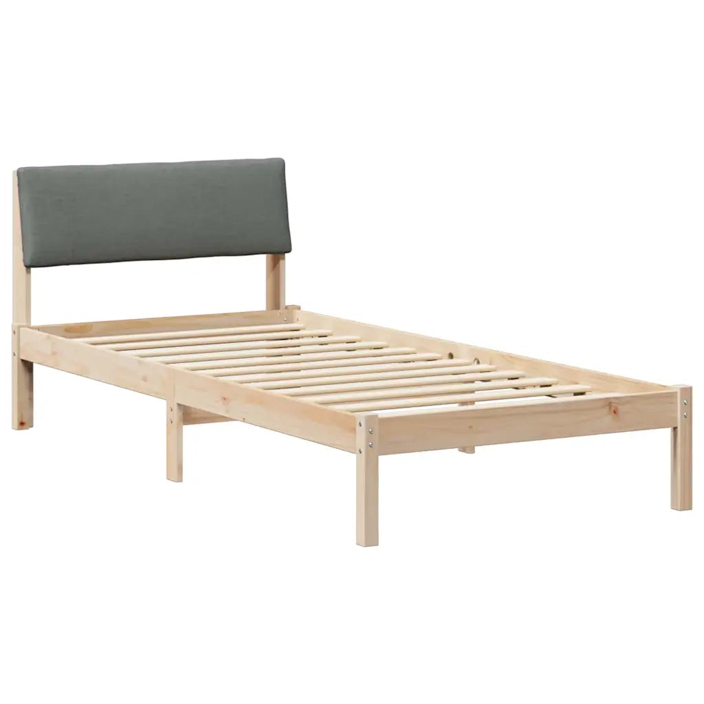 Struttura del Letto marrone e grigio scuro 90 x 200 cm 878565