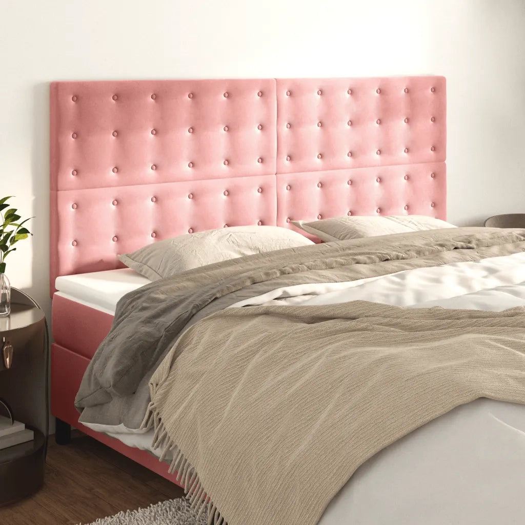 Testiera | Testata Rosa 160x5x118/128 cm Velluto