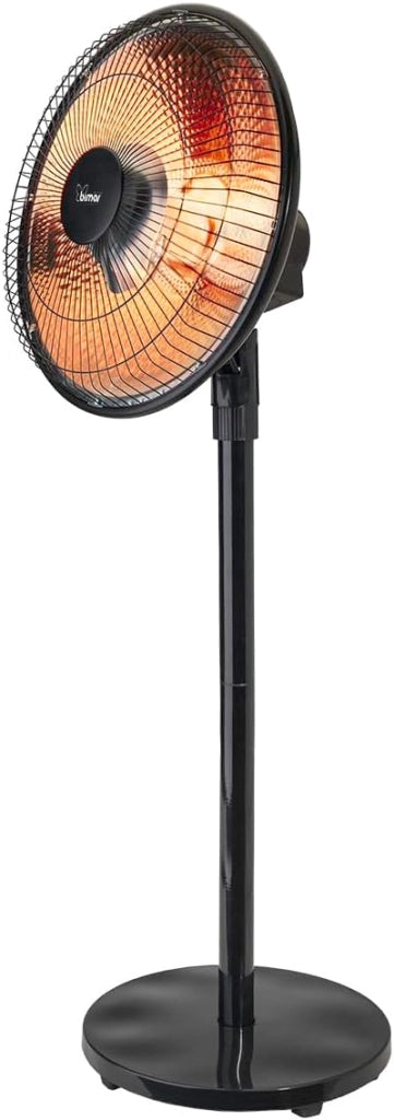 Bimar HR320 Stufa radiante a parabola Solemio, Lampada riscaldante, Stufa radiante infrarossi con Oscillazione automatica