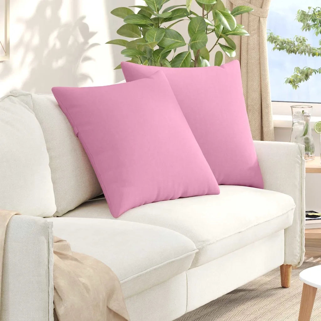 Cuscini da Divano 2 pcs Rosa 60 x 60 cm Tessuto 42014012
