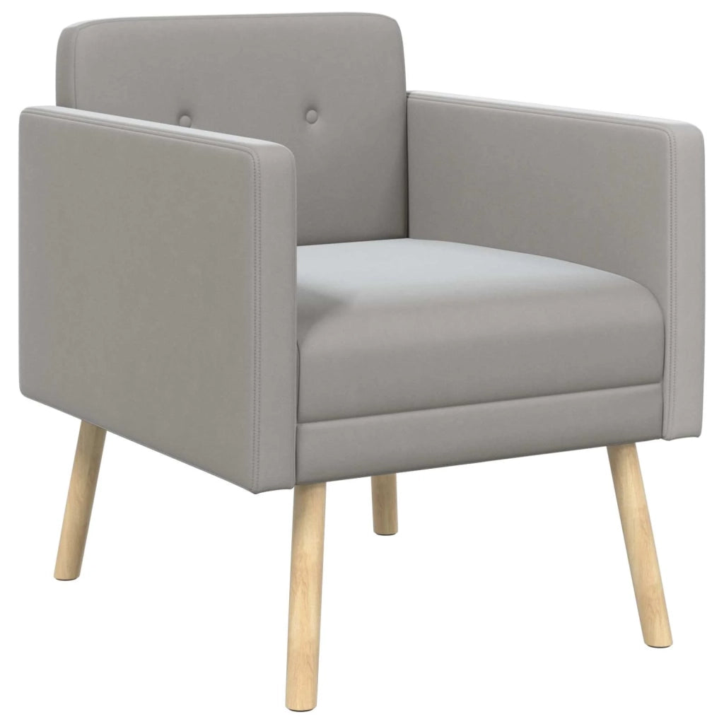 Poltrona decorativa Grigio Chiaro Velluto 42044795