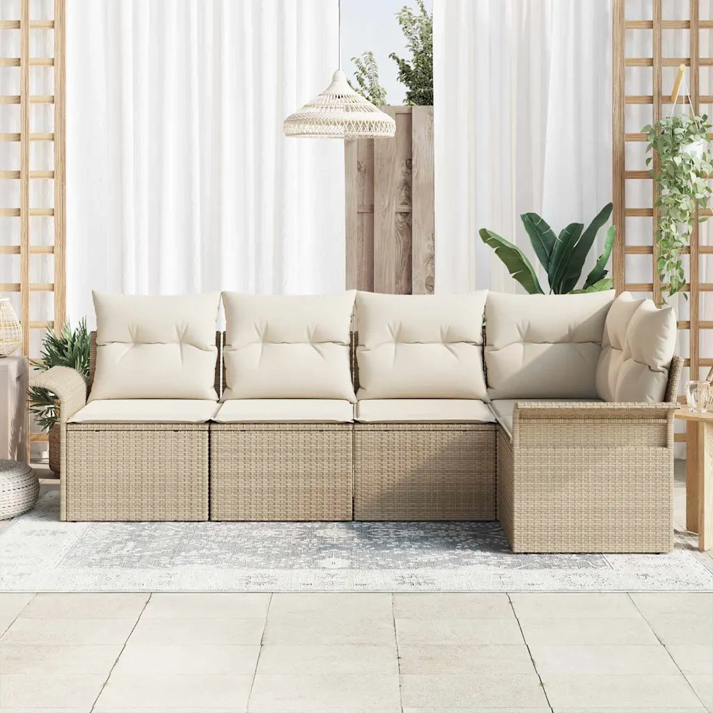 Set Divano da Giardino con cuscino 5 pcs polyrattan 3345361