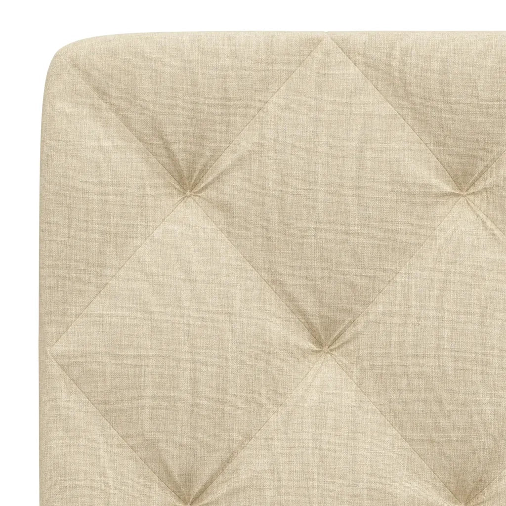 Coussin de tête de lit crème 90 cm tissu