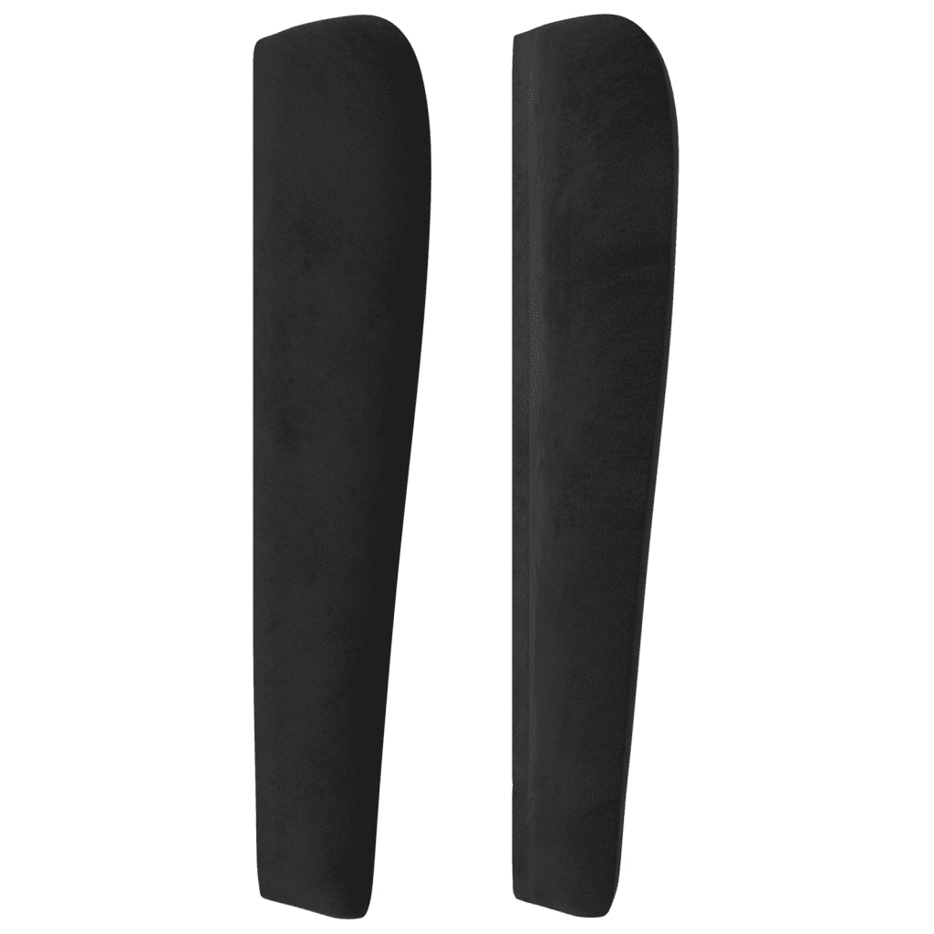 Giroletto a Molle con Materasso Nero 180x200 cm in Velluto 3129287