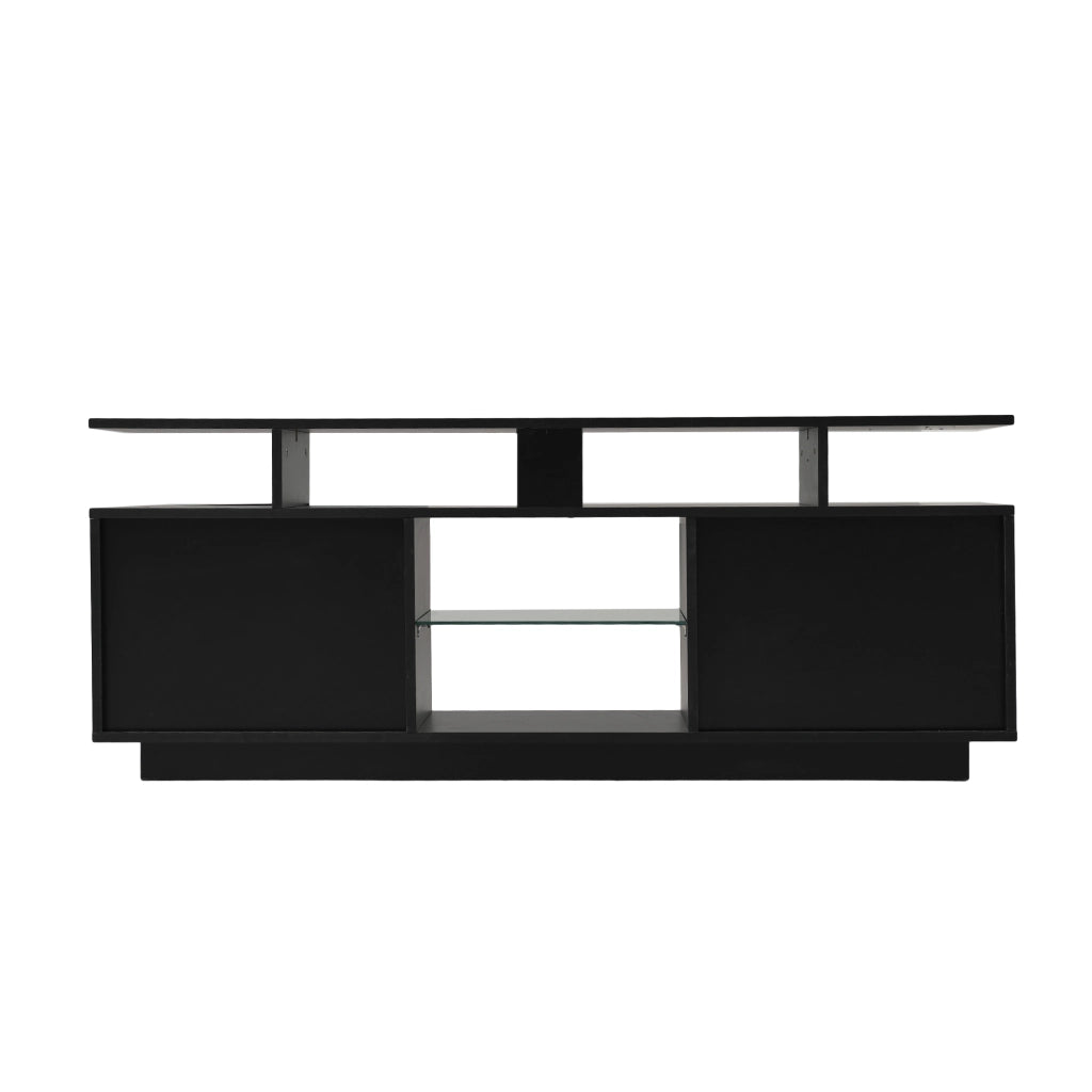 Mobile porta televisore nero 140 cm con illuminazione LED
