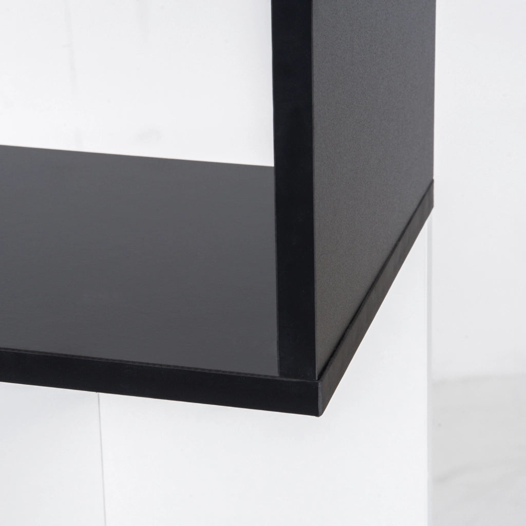 Libreria a 5 Ripiani con Divisorio ¨C Xylo ¨C Legno Bianco e Nero 60x24x184.5 cm