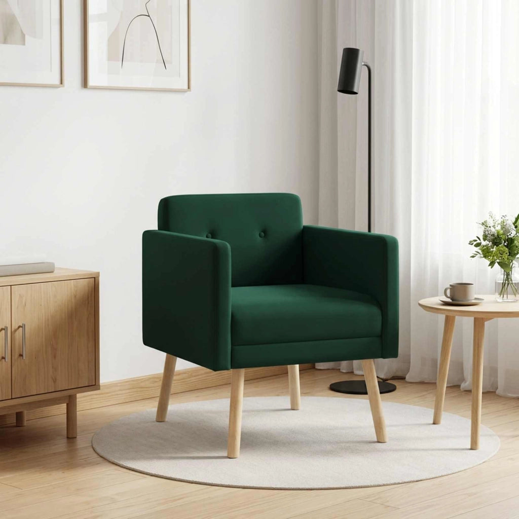 Poltrona decorativa Verde Scuro Velluto 42044797