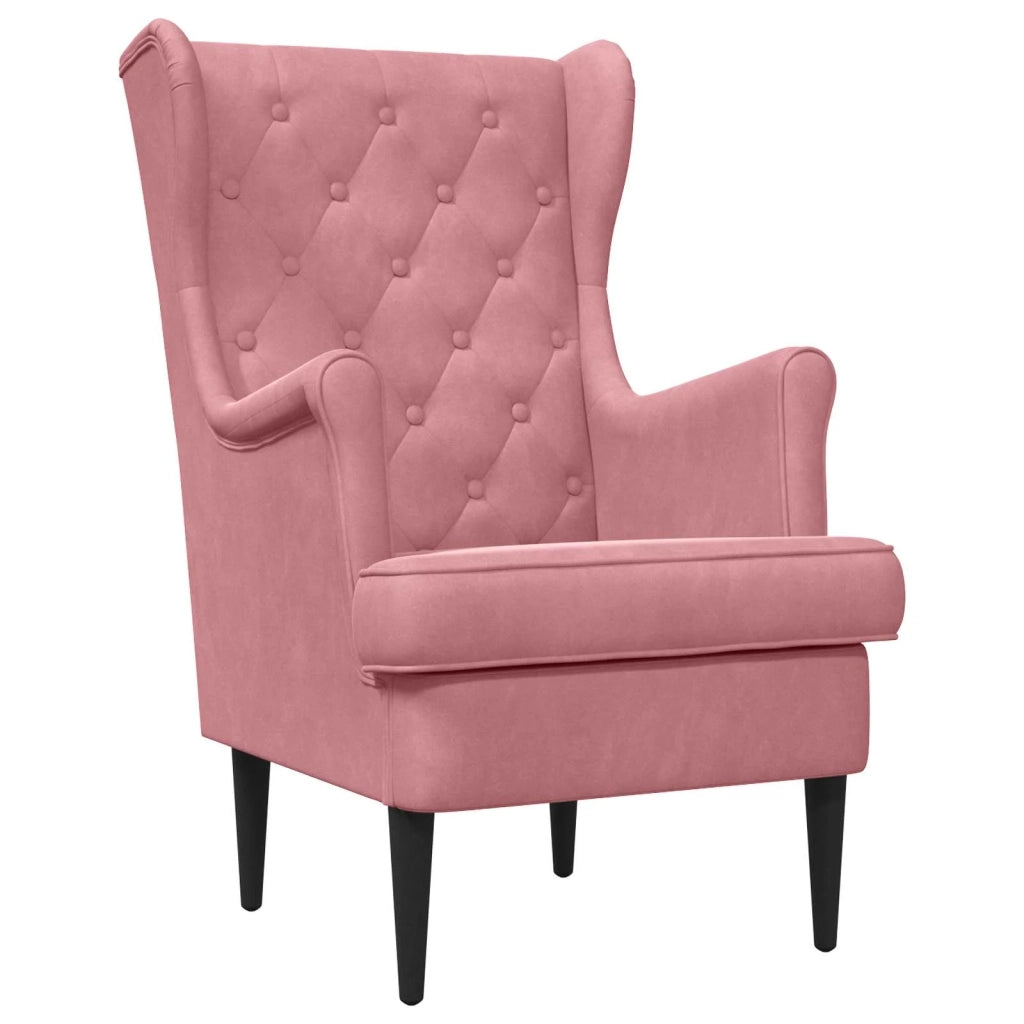 Poltrona con Ottomano 2 pz Rosa Velluto 3418822