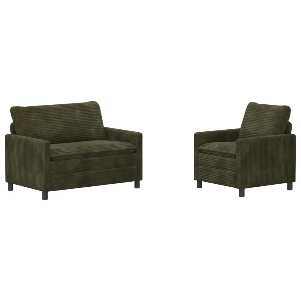 Set di divani 2 pcs Verde Poliestere 3417057