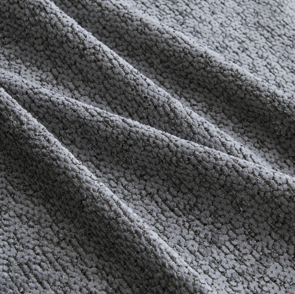 Divano modulare a U 366x165x79 cm bouclé grigio 4 posti