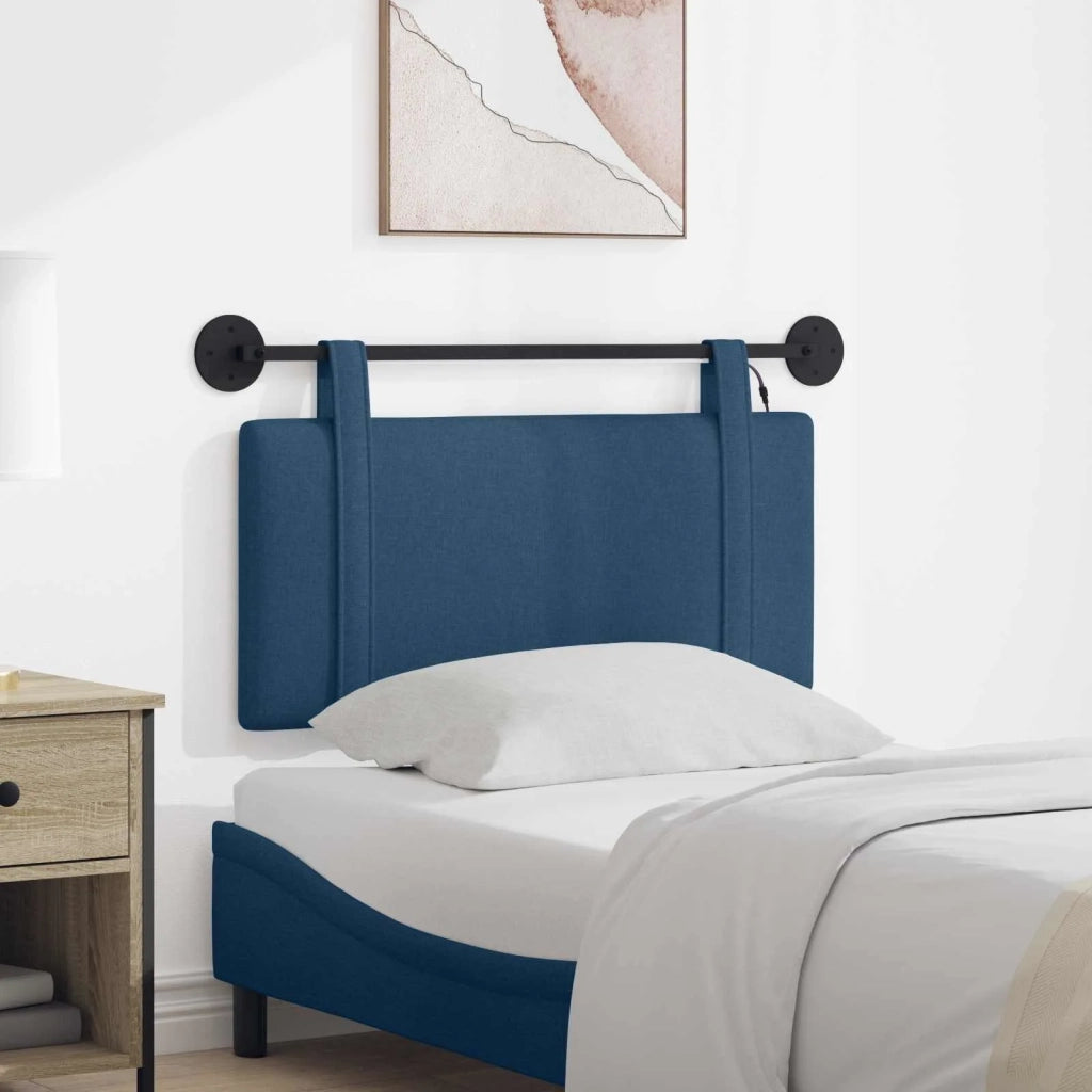 Testiera | Testata sospesa Con luce LED Blu Tessuto