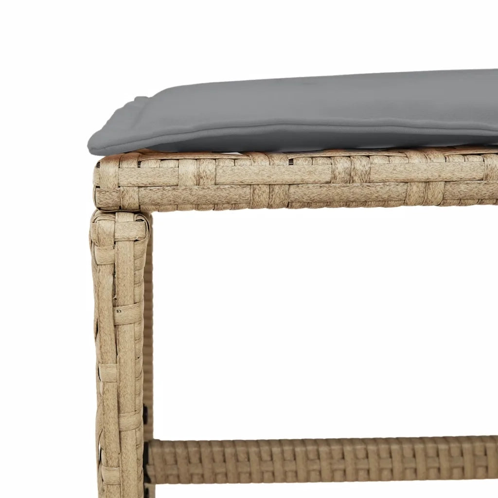 Set Pranzo da Giardino 11 pz con Cuscini Beige Misto Polyrattan 3277739