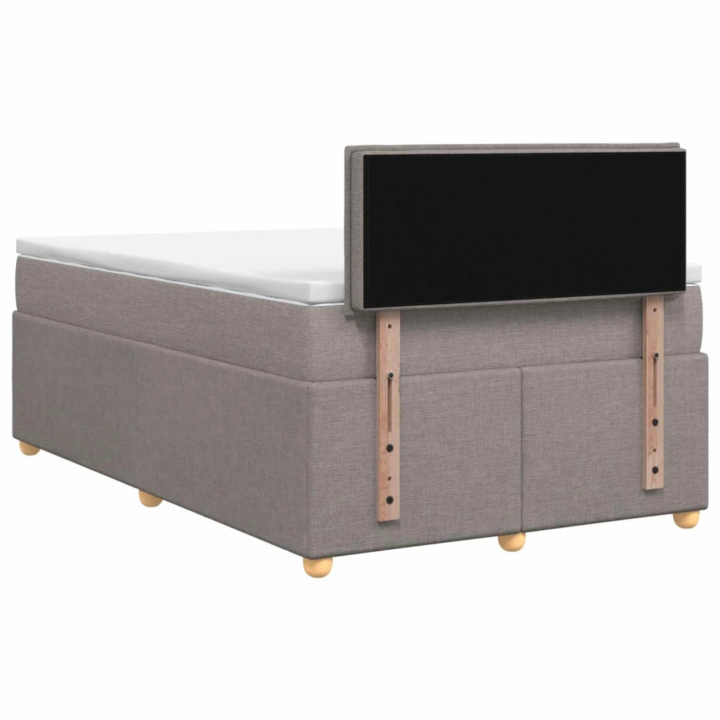 Letto box spring con materasso Tortora 120 x 190 cm Tessuto 3452370