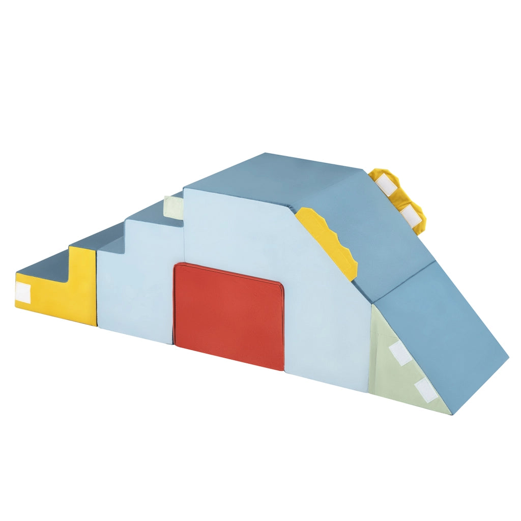 Giochi arrampicata bambini scalatore scivolo scale blocchi morbidi schiuma gattonare, Giochi coperture velluto set tavolo sedia convertibile bambini 12+ mesi