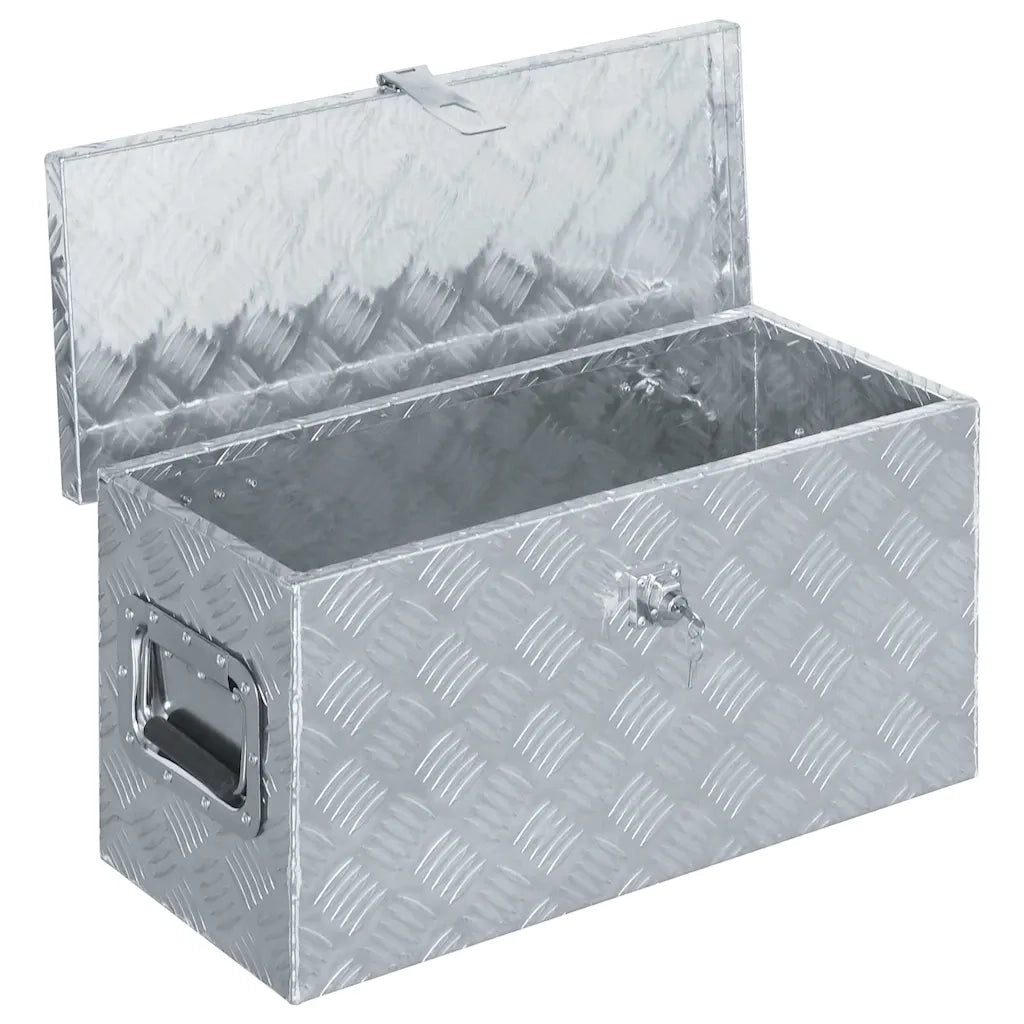 Cassetta in Alluminio 61,5x26,5x30 cm Argento 142936