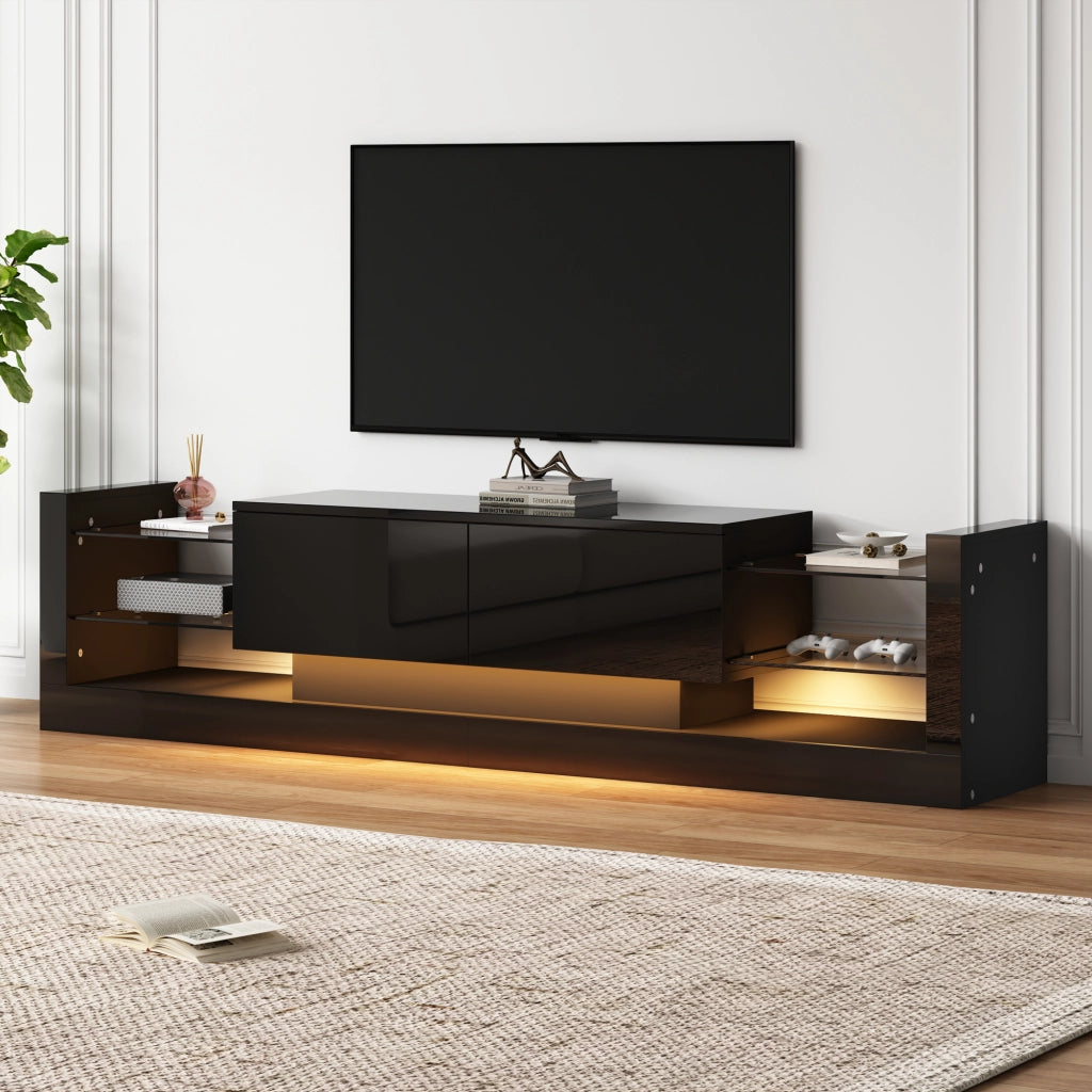 Mobile TV nero lucido 181 cm